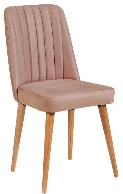 Scaun de dining roz deschis din catifea Stormi Sandalye – Kalune Design