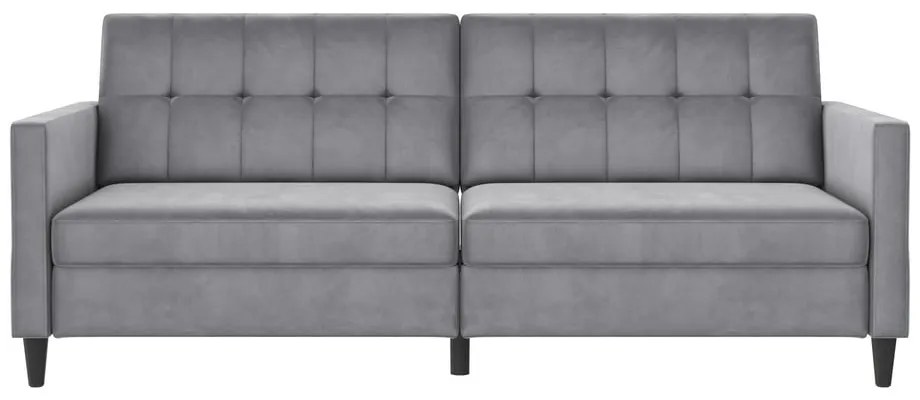 Canapea gri deschis cu tapițerie din catifea 203 cm Hartford – Støraa