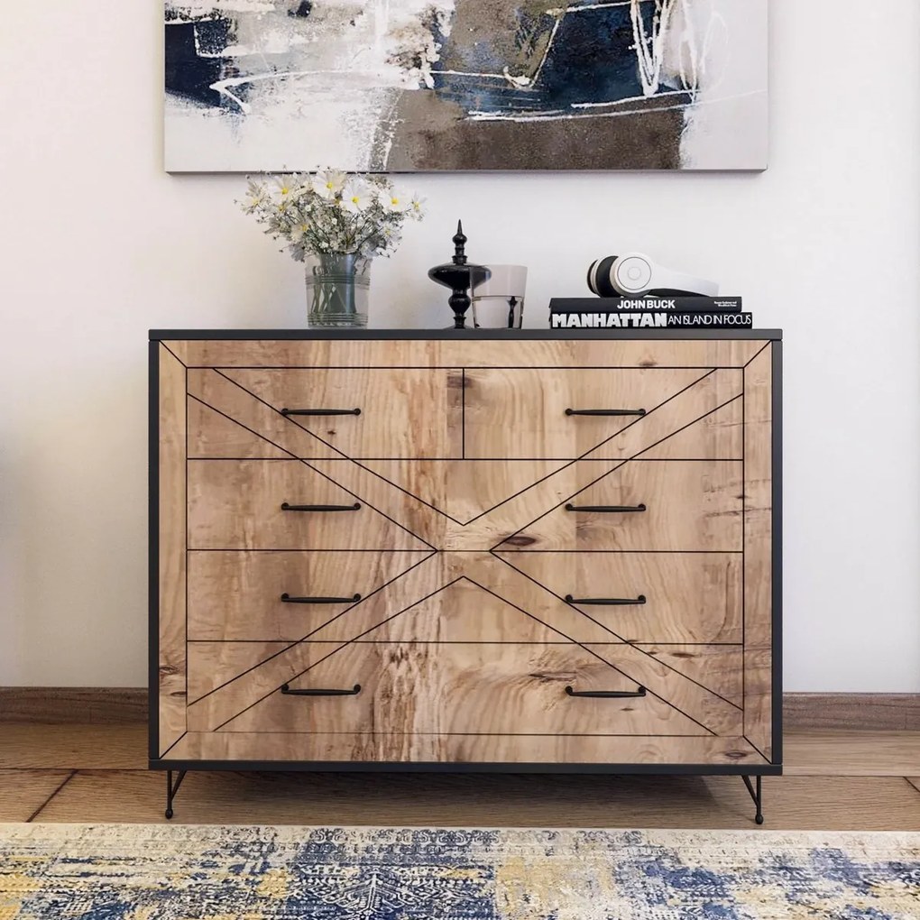 Comodă Comfort Anthracite and Oak