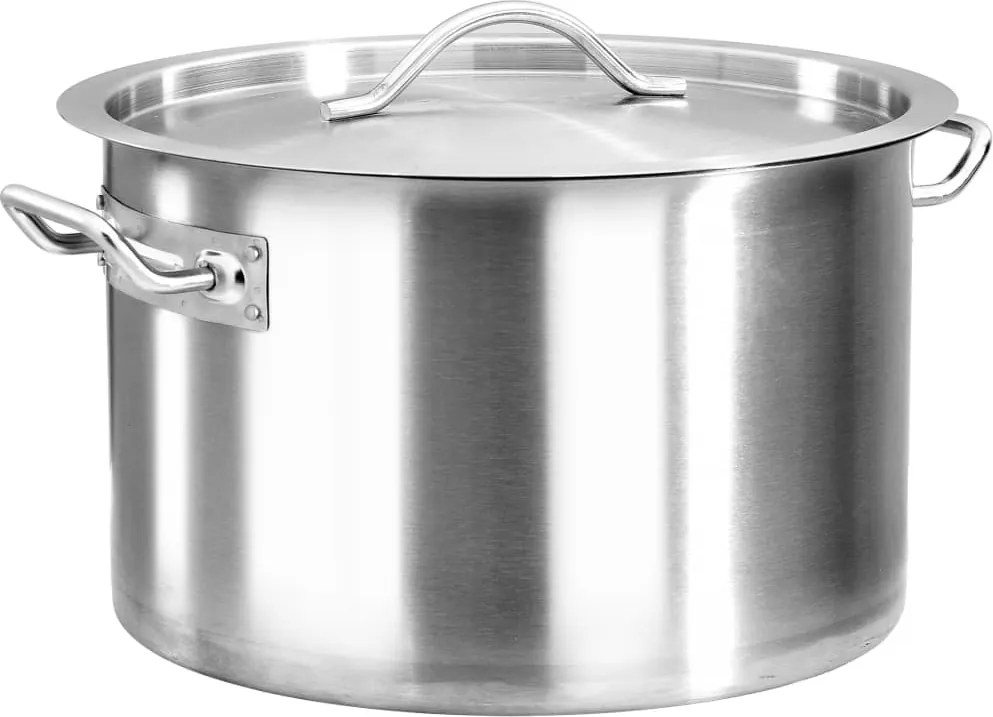 vidaXL Oală de supă, 36x24 cm, oțel inoxidabil, 24 L