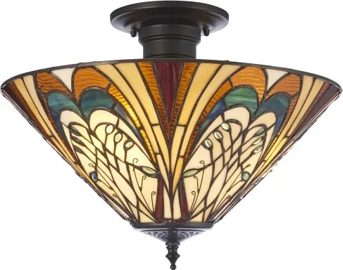 Endon 111905 - Lustru aplicat Tiffany HECTOR 3xE27/10W/230V, diametru 40 cm
