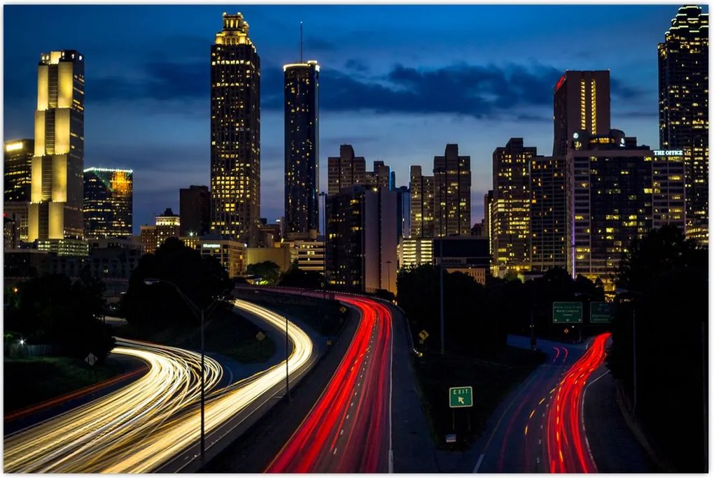 Tablou - Oraș de noapte (90x60 cm)