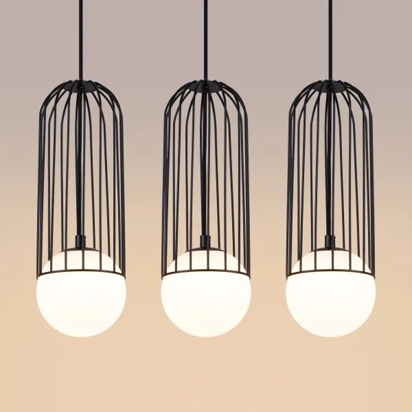 Lustră pe cablu Sollux SL.1334 BRINA 3xG9/8W/230V negru