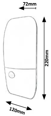 Aplica perete LED exterior cu senzor de miscare IP54 Ecuador 7997 RX