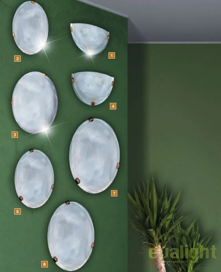 Aplica de perete, Plafoniera diam.40cm, Alabastro 3301 RX