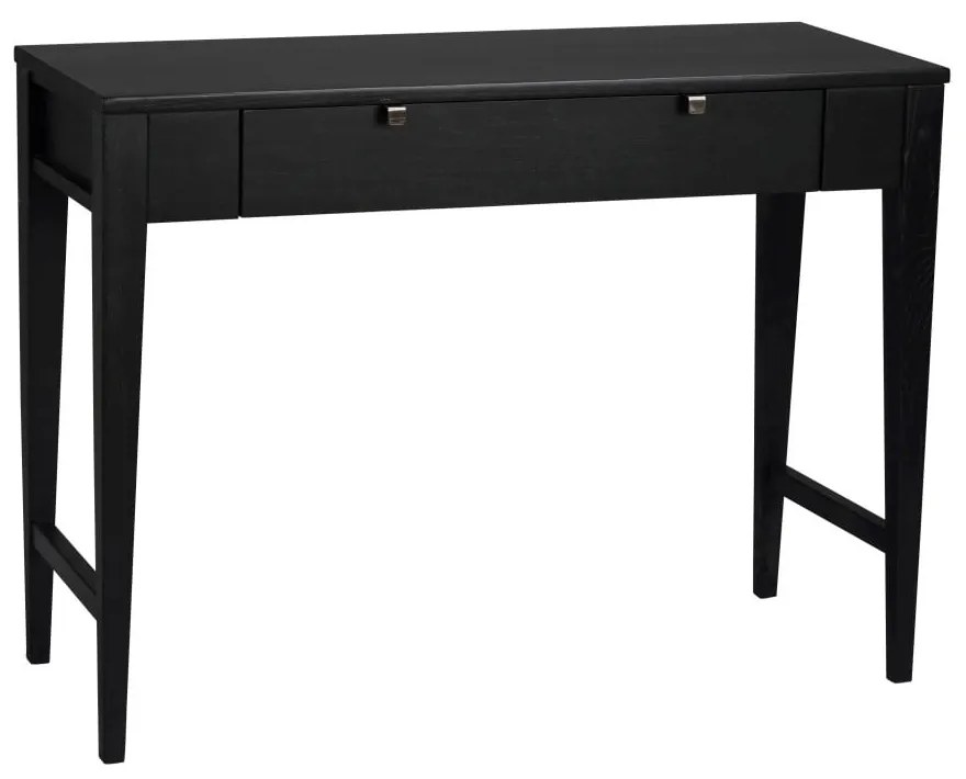 Masă consolă din lemn de stejar Rowico Fulla, negru