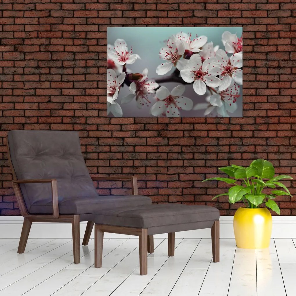 Tablou cu floare - roșie (90x60 cm)