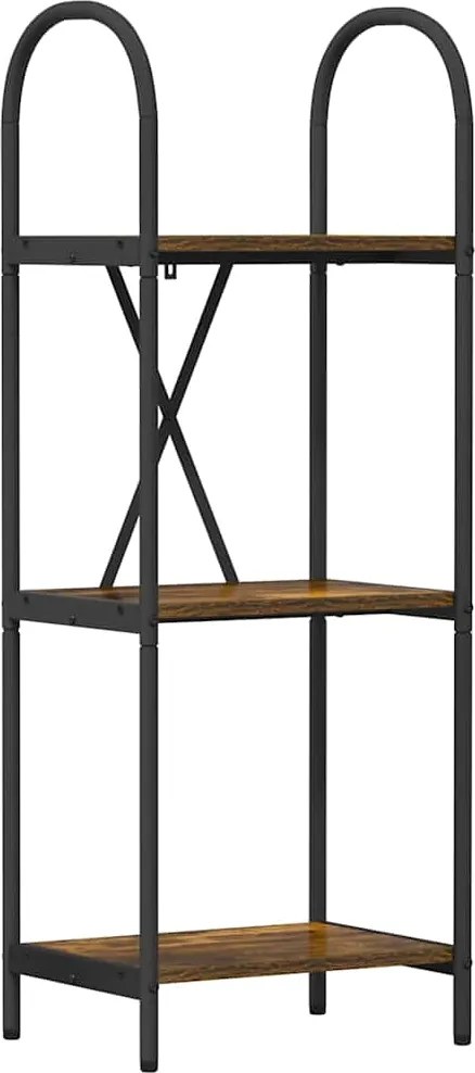 vidaXL Raft pentru cărți Stejar fumuriu 40 x 30 x 109 cm Lemn compozit