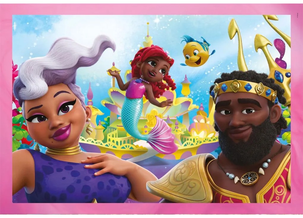 Prințesele Disney Junior Ariel Puzzle 4 în 1 Clementoni
