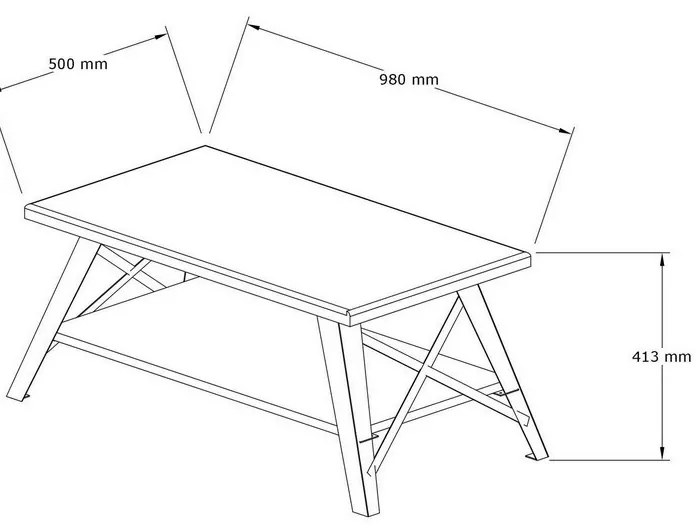Măsuță de conferință Konik Walnut