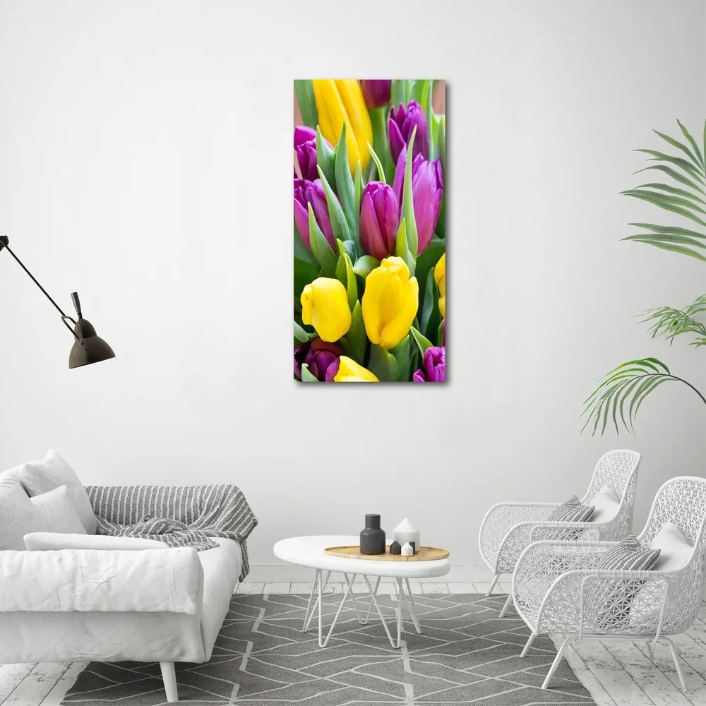 Tablou pe pânză canvas Lalele colorate