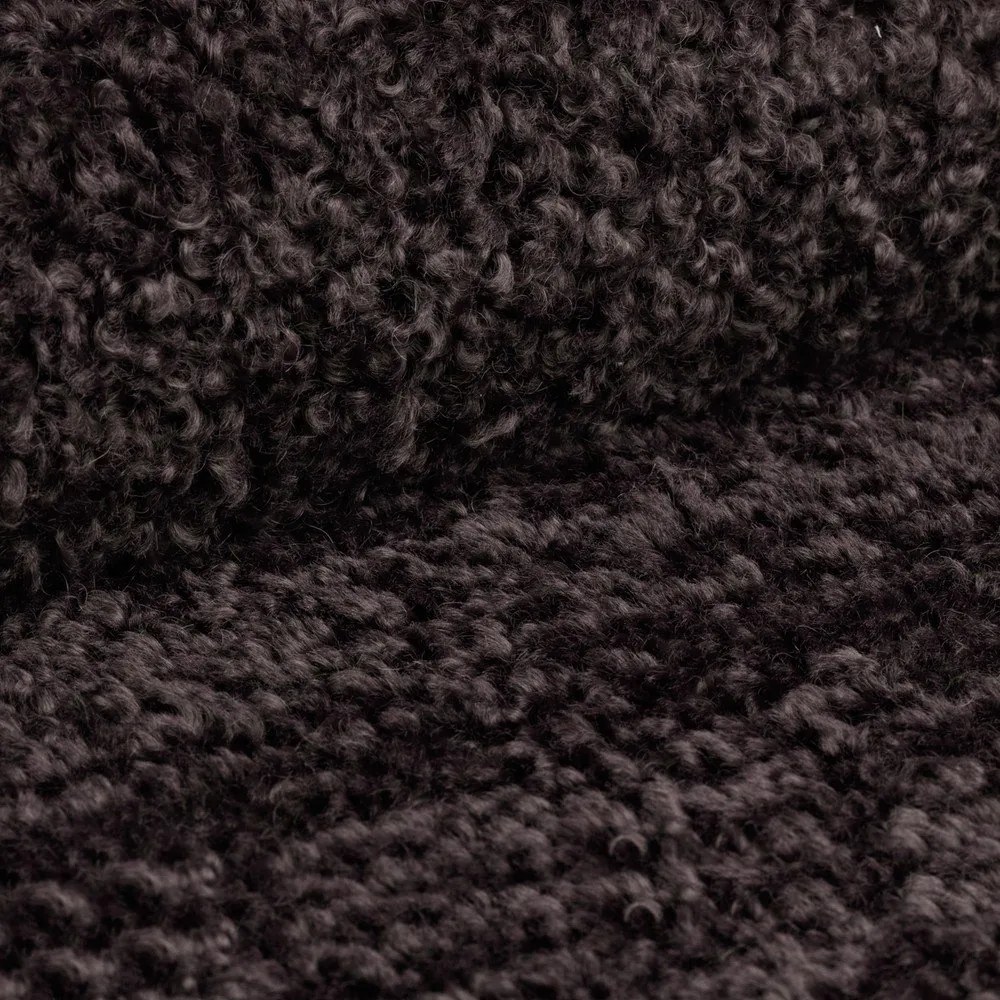 Colțar modular gri antracit cu tapițerie din țesătură bouclé (cu colț pe partea dreaptă) Bellis – Micadoni Home