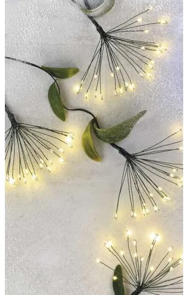 Ghirlandă LED de Crăciun, 300 LED, 5,2+3 m, alb cald