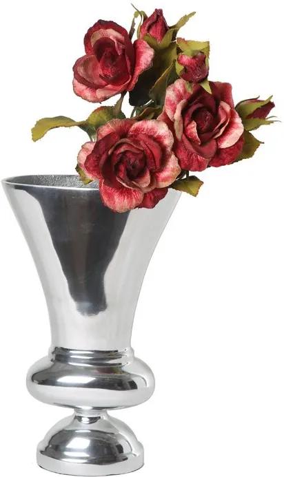 Vaza pentru flori Annetta, argintiu, 37 x 23 x 23 cm