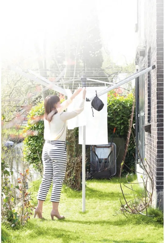 Brabantia Lift-O-Matic spațiu exterior 90300269, 60 m, Înălțime reglabilă, Țeapă metalică, Rezistent la coroziune, Inox
