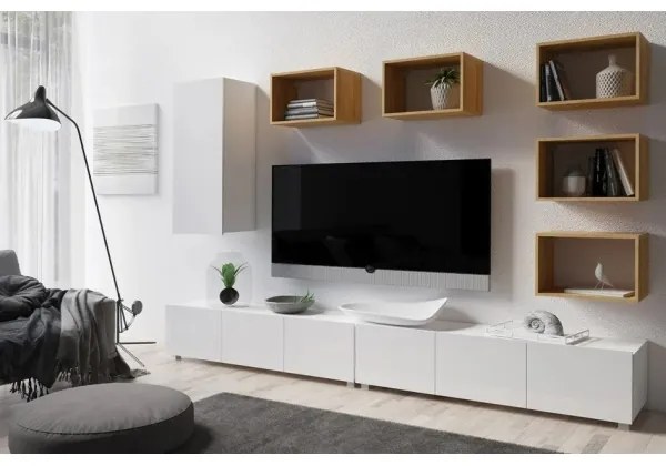 Poliță de perete PAVO 32,5x50 cm, stejar auriu