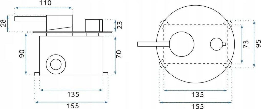 Set de dus incastrat Rea Argon Gold + BOX