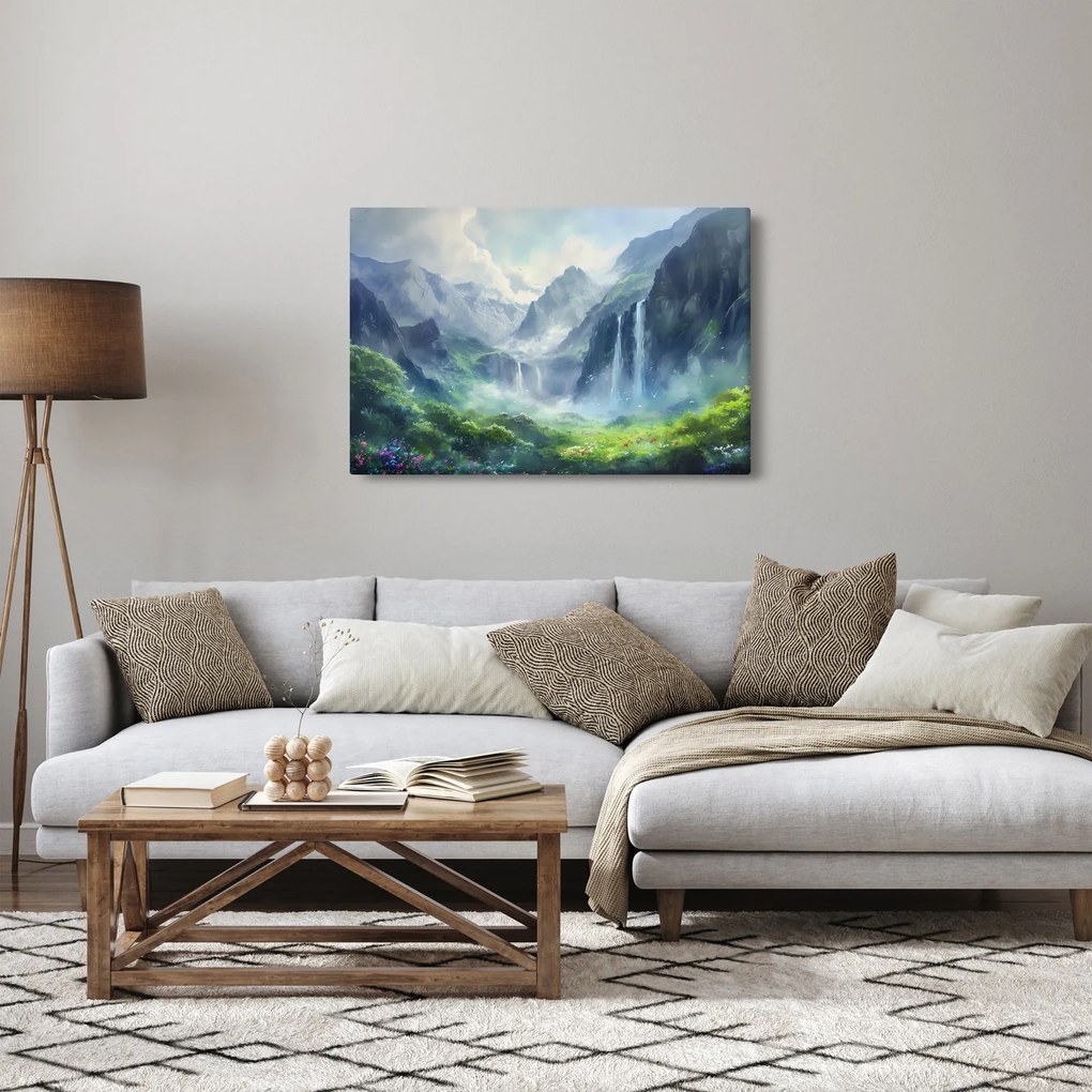 Tablou - Valea cascadelor (90x60 cm)
