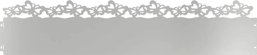 vidaXL Borduri pentru gazon 10 pcs Argintiu 103 x 0,05 x 22 cm