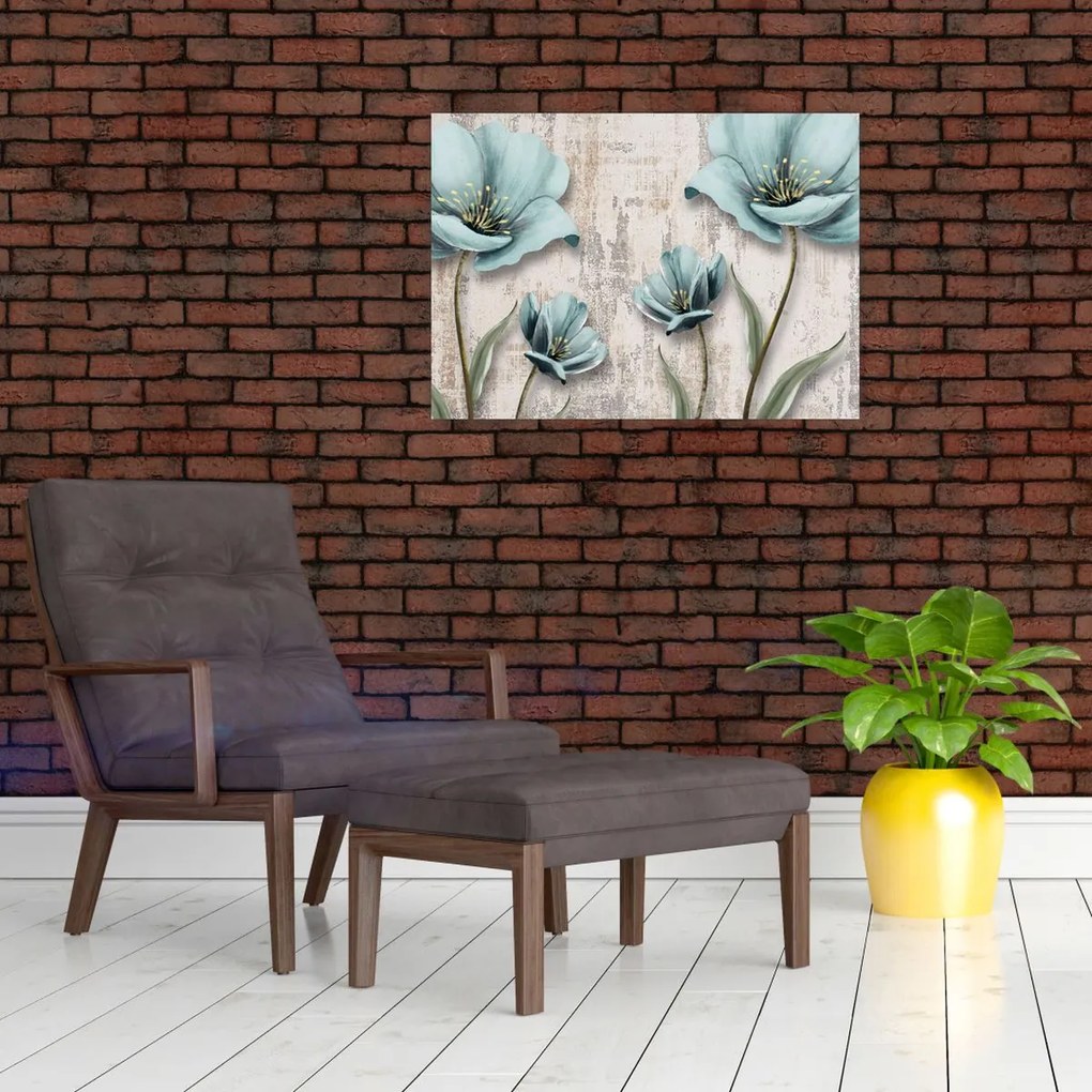 Tablou - Flori texturate (70x50 cm)