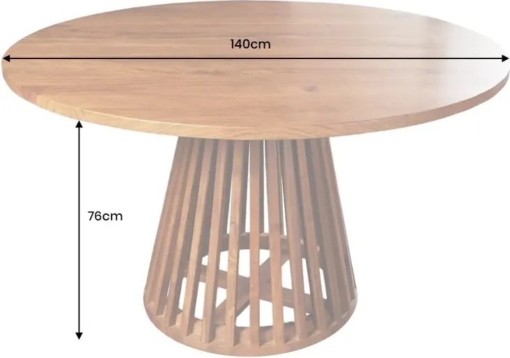 Masa rotunda din lemn de salcam Maison Jade 140cm