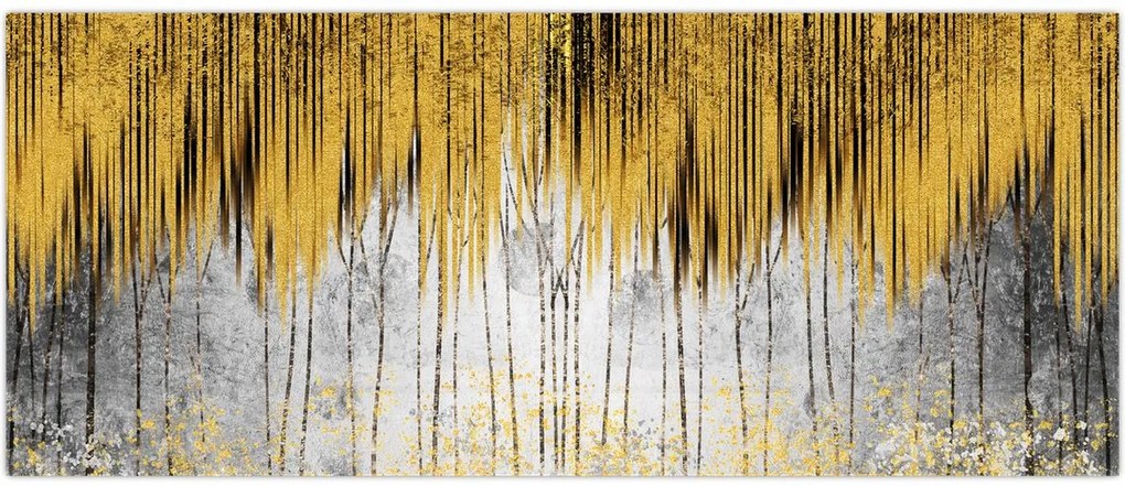 Tablou - Linii de aur (120x50 cm)