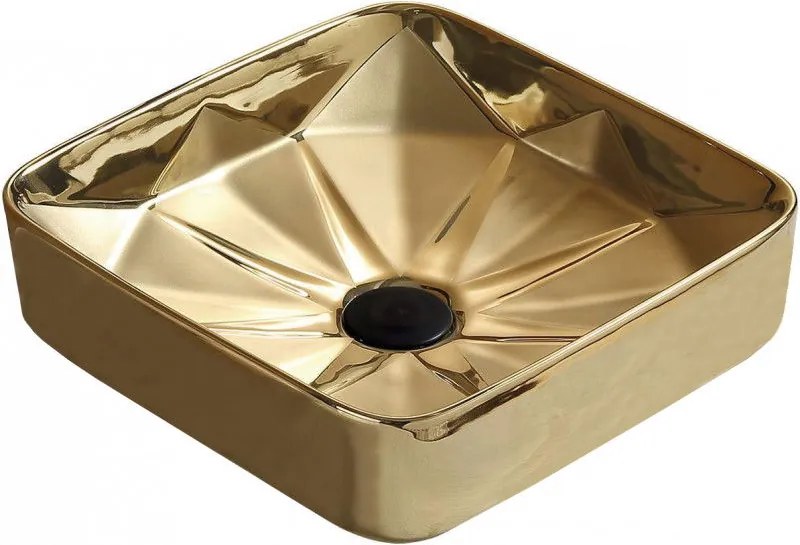 Mexen Elmira chiuvetă pe blat 41 x 41 cm, aurie - 22094150