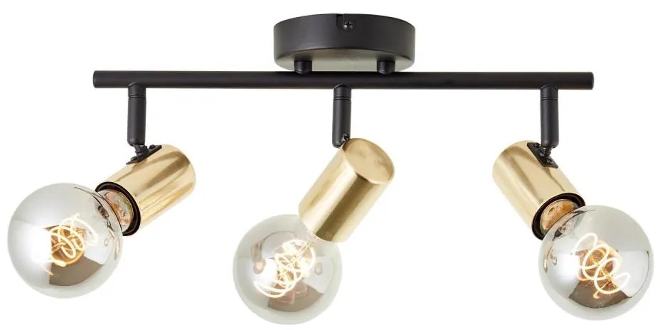 Brilliant - Plafonieră cu 3 spoturi KERRY 3xE27/40W/230V negru/alamă