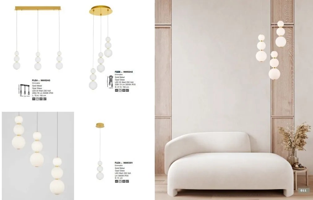 Aplica de perete dimabila moderna LED FLEA