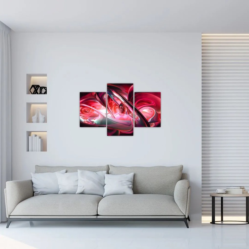 Tabloul fractalilor în roșu (90x60 cm)