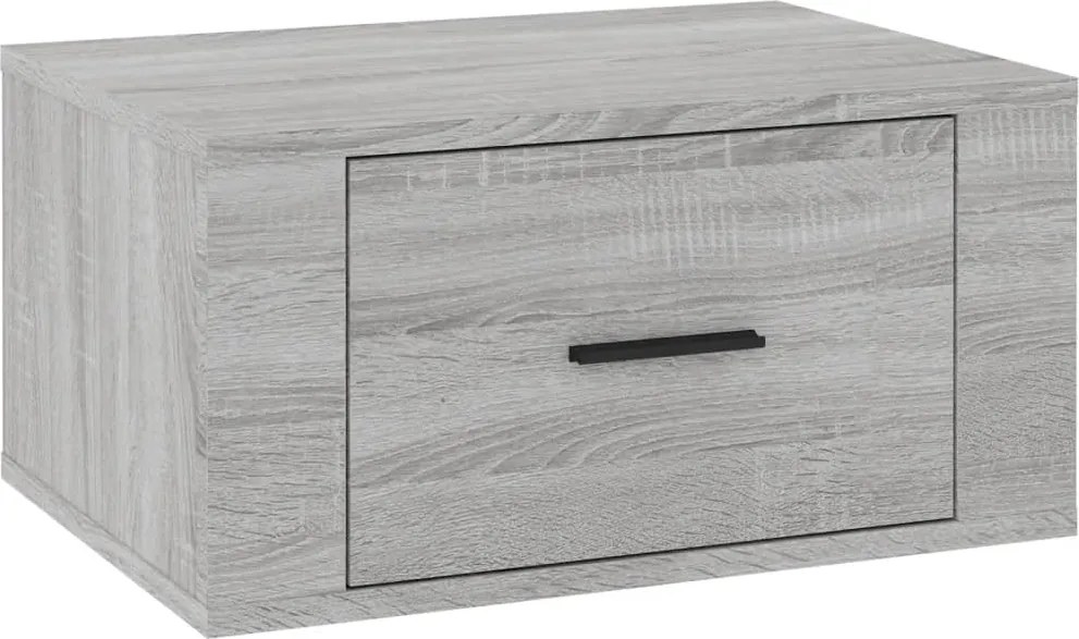 vidaXL Noptieră de perete, gri sonoma, 50x36x25 cm