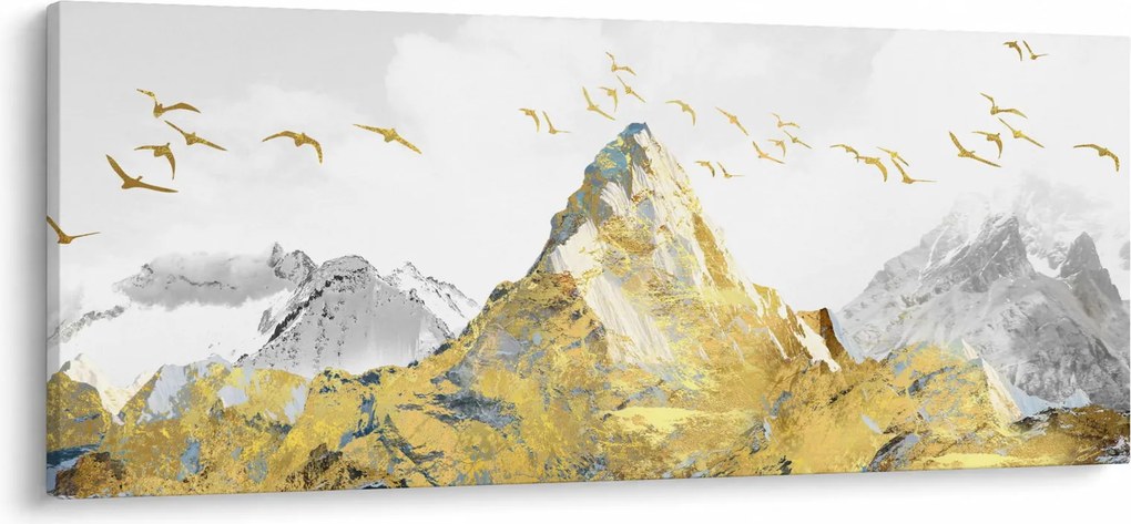 Tablou - Munte auriu (120x50 cm)