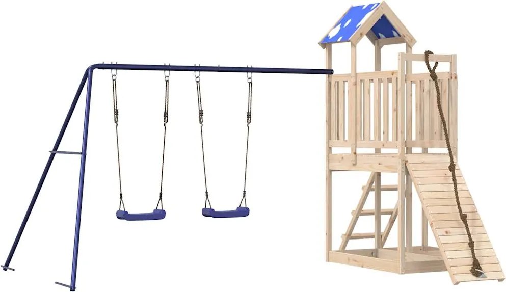 vidaXL Set de joacă pentru exterior, lemn masiv de pin