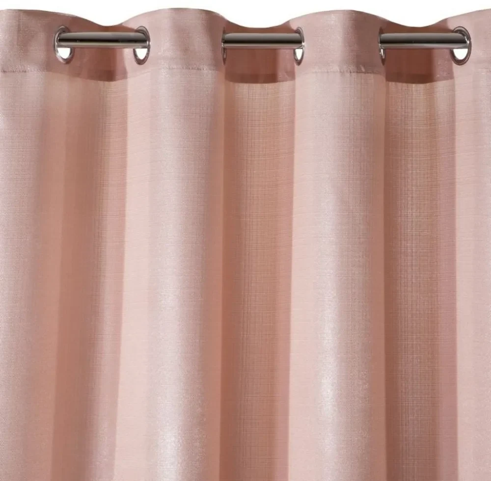 Draperie lucioasă culoarea roz pudră 140 x 250 cm Lungime: 250 cm | BIANO