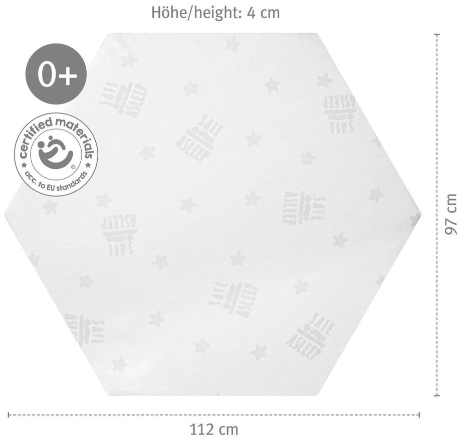 Saltea pentru copii din spumă cu husă detașabilă 99x114 cm Safe Asleep® – Roba