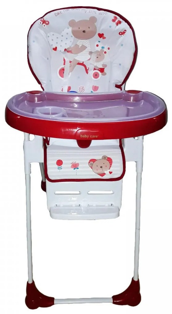 Scaun de masa pentru copii si bebe Baby Care™ CC reglabil in 3 trepte,Pliabil, Centura de siguranta, Sezut comfortabil, Masuta detasabila, Pozitie