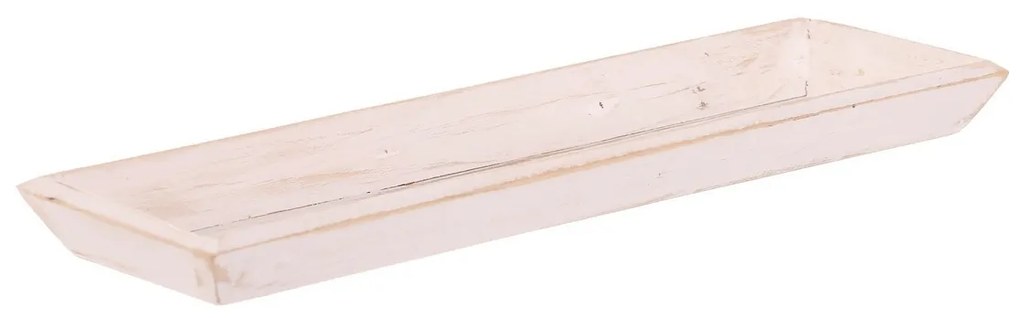 Tavă din lemn Riaza alb, 35 x 12 x 3 cm