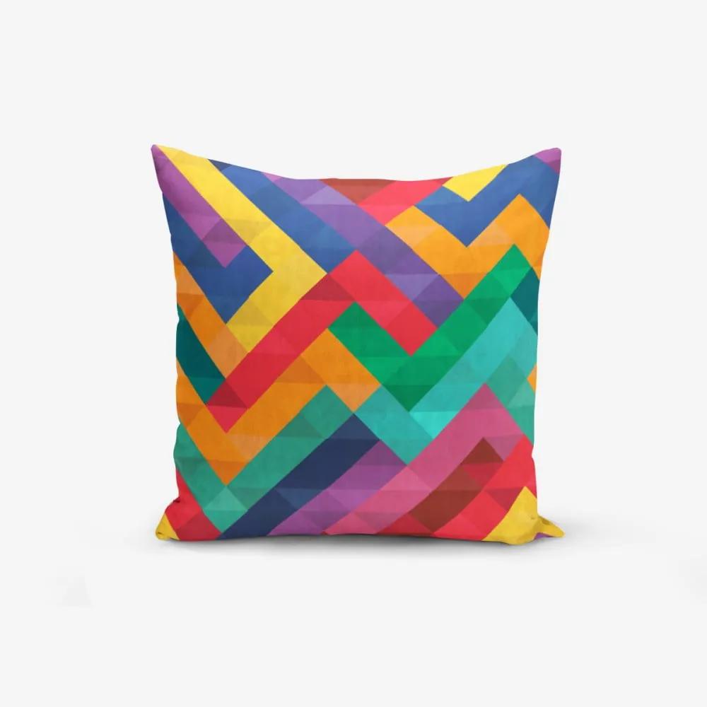 Față de pernă Minimalist Cushion Covers Colorful Geometric Desen, 45 x 45 cm