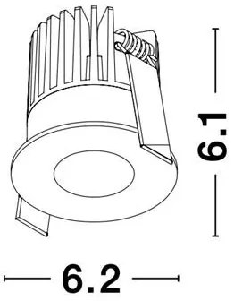 Spot LED incastrabil tavan fals / plafon IP42 PETIT alb