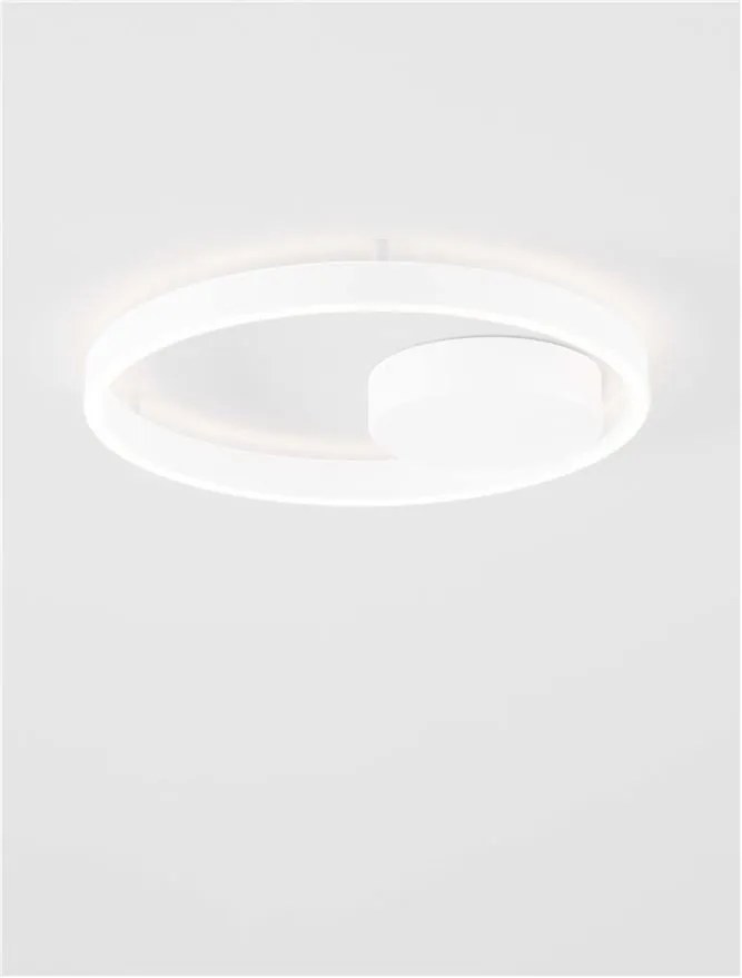 Lustra LED aplicata design modern minimalist HEDRA D-40cm alb