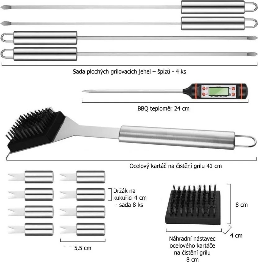 Set de 27 de piese de ustensile pentru grătar Avenberg Element