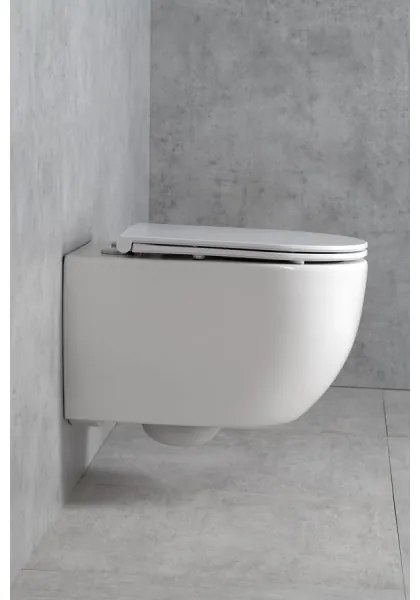 Bruckner - WC suspendat Vortex Rimless FULDA ceramică/alb