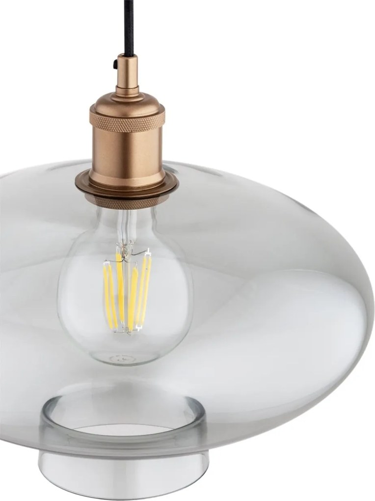 Lustra/pendul design decorativ TRESCO cupru/fumuriu