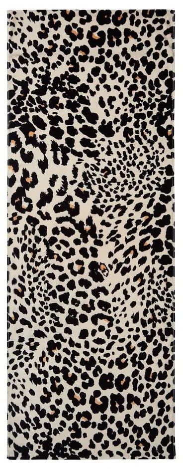 Prosop de plajă negru-bej din bumbac 78x200 cm Leopard – Catherine Lansfield