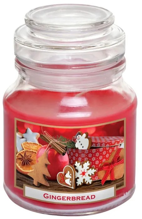 Lumânare în sticlă cu capac TURTĂ DULCE DE CRĂCIUN 130 g