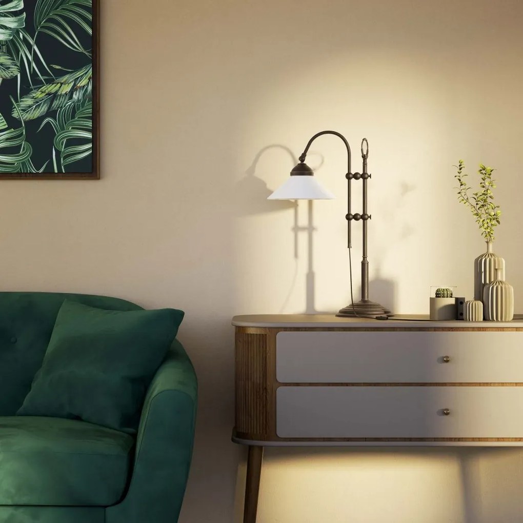 Lampa de masa stil clasic italian din alama Fiordo