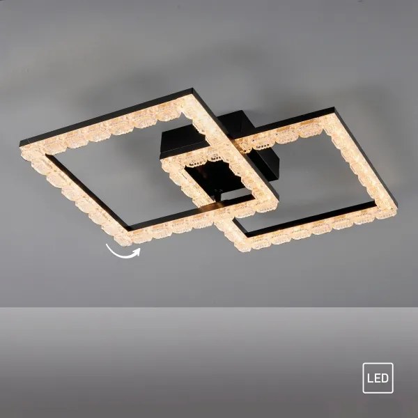 JUST LIGHT. 14732-18 - Plafonieră LED GLITRA LED/17,5W/230V neagră