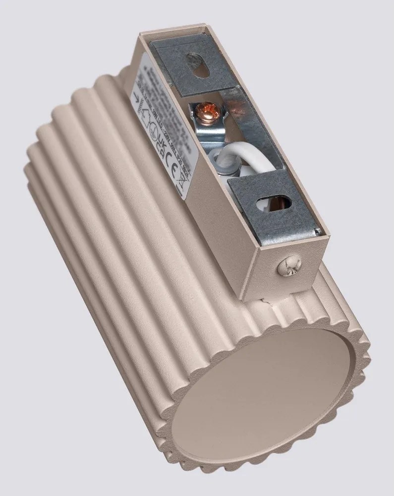 Aplică de perete taupe din metal ø 6,5 cm Gleam – Sollux