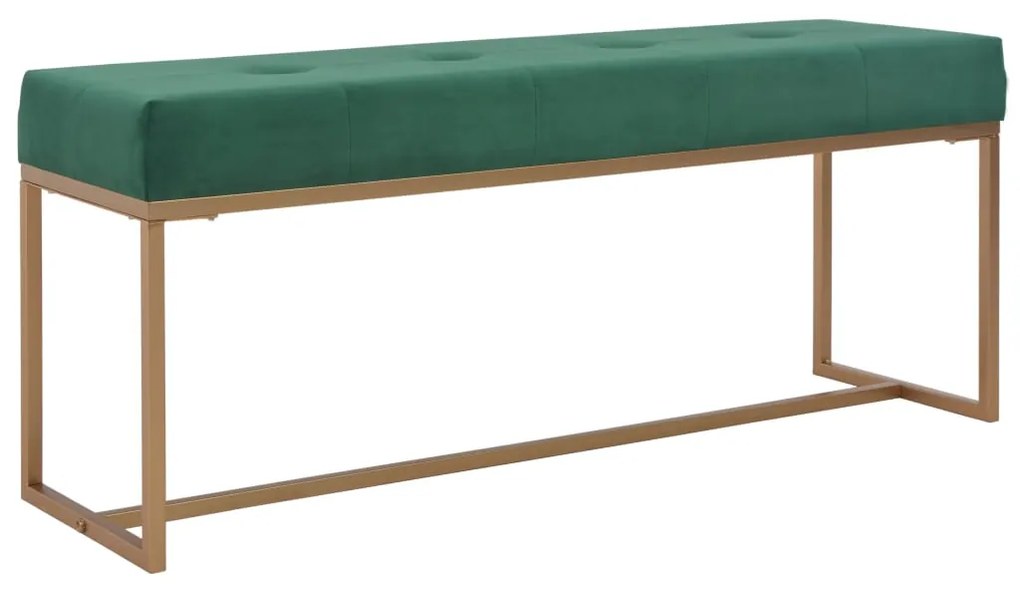 247560 vidaXL Bancă, verde, 120 cm, catifea