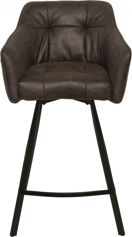 Scaun bar cu brate, elegant, Loft microfibra gri antic A-39081 VC